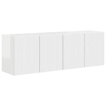 TV Wall Cabinet 2 pcs High Gloss White 59.5 x 31 x 40 cm