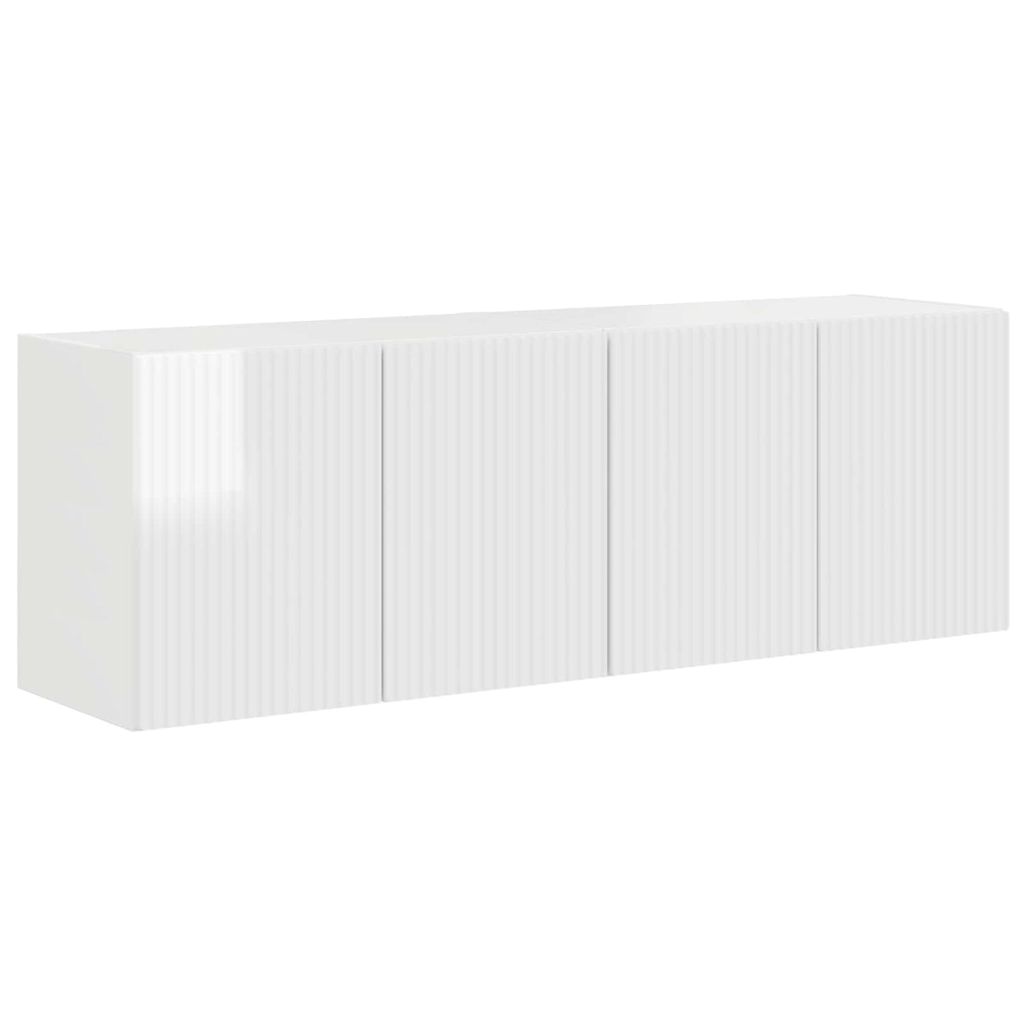 TV Wall Cabinet 2 pcs High Gloss White 59.5 x 31 x 40 cm