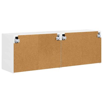 TV Wall Cabinet 2 pcs High Gloss White 59.5 x 31 x 40 cm