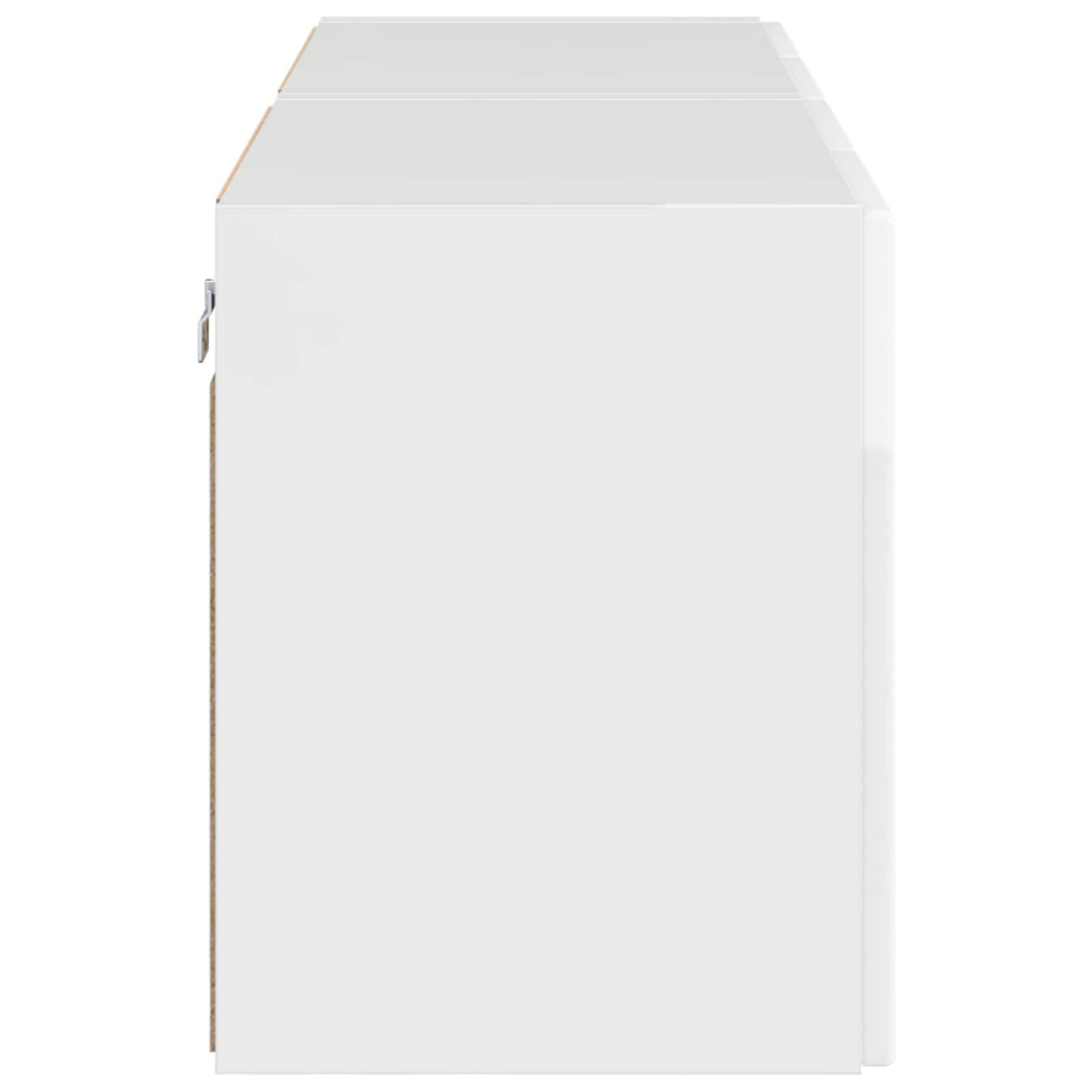 TV Wall Cabinet 2 pcs High Gloss White 59.5 x 31 x 40 cm