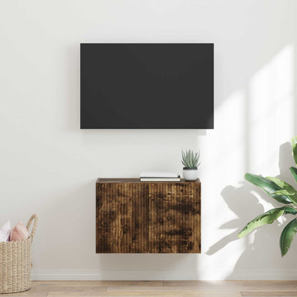 TV Wall Cabinet Smoked Oak 59.5 x 31 x 40 cm Engineered Wood