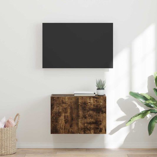 TV Wall Cabinet Smoked Oak 59.5 x 31 x 40 cm Engineered Wood