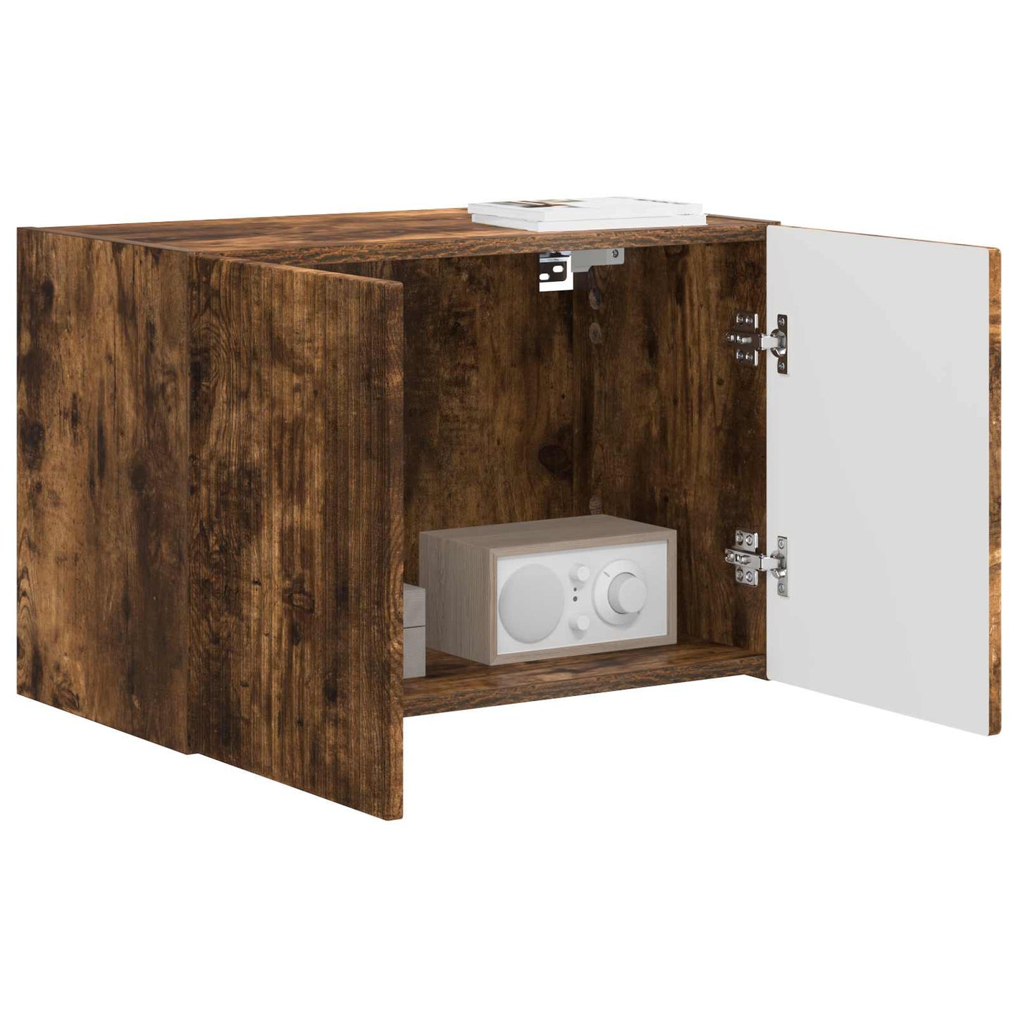 TV Wall Cabinet Smoked Oak 59.5 x 31 x 40 cm Engineered Wood