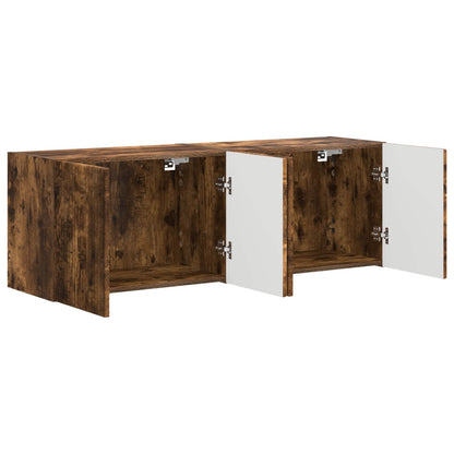 TV Wall Cabinet Wall-mounted 2 pcs Smoked Oak 59.5 x 31 x 40 cm