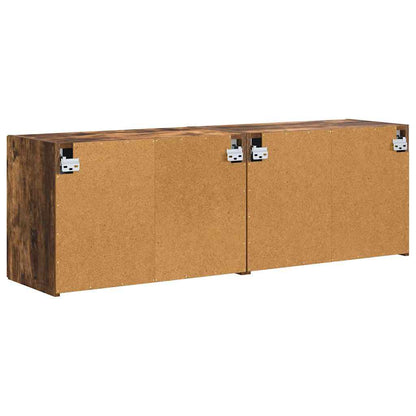 TV Wall Cabinet Wall-mounted 2 pcs Smoked Oak 59.5 x 31 x 40 cm