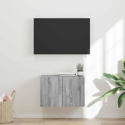 TV Wall Cabinet Grey Sonoma 59.5 x 31 x 40 cm Engineered Wood