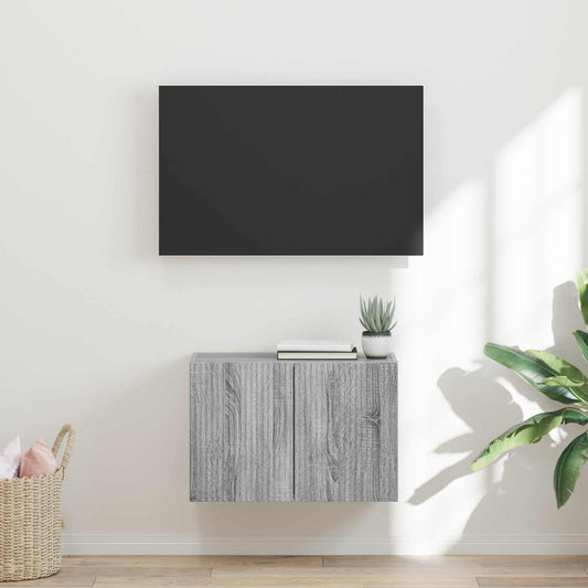 TV Wall Cabinet Grey Sonoma 59.5 x 31 x 40 cm Engineered Wood