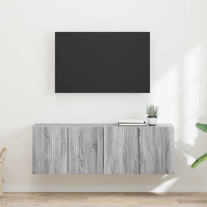 TV Wall Cabinet 2 pcs Grey Sonoma 59.5 x 31 x 40 cm