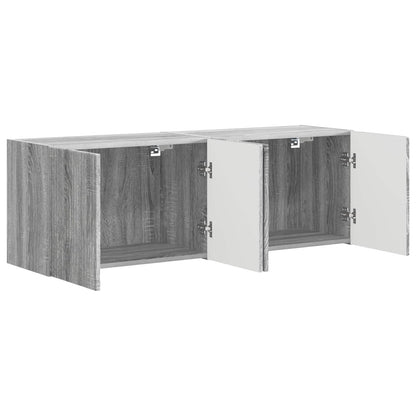 TV Wall Cabinet 2 pcs Grey Sonoma 59.5 x 31 x 40 cm