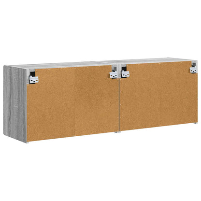 TV Wall Cabinet 2 pcs Grey Sonoma 59.5 x 31 x 40 cm