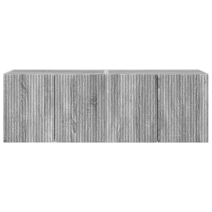 TV Wall Cabinet 2 pcs Grey Sonoma 59.5 x 31 x 40 cm