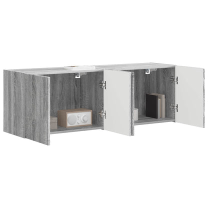 TV Wall Cabinet 2 pcs Grey Sonoma 59.5 x 31 x 40 cm