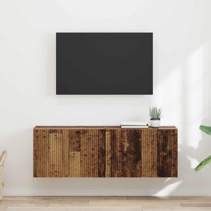 TV Wall Cabinet 2 pcs Old Wood Engineered Wood