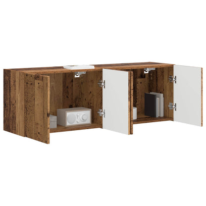 TV Wall Cabinet 2 pcs Old Wood Engineered Wood
