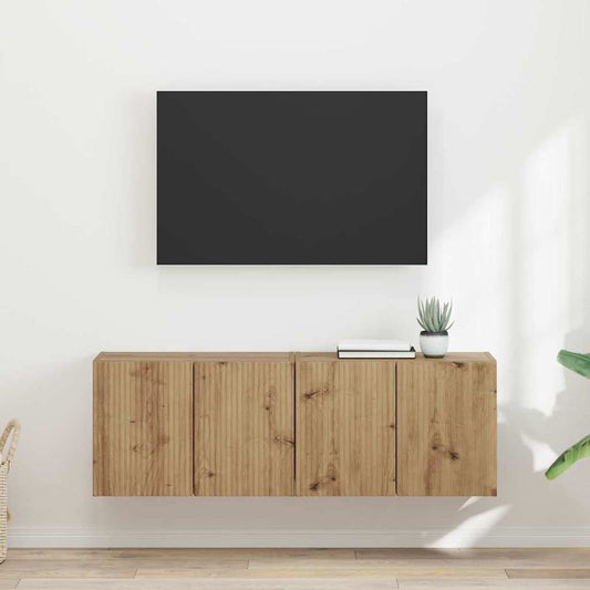 TV Wall Cabinet 2 pcs Artisan Oak 59.5 x 31 x 40 cm
