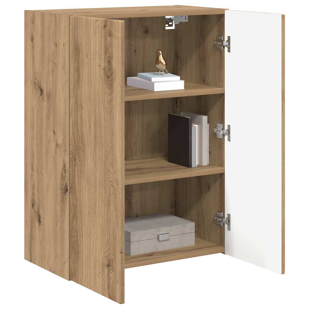 TV Wall Cabinet White 59.5 x 31 x 60 cm Engineered Wood