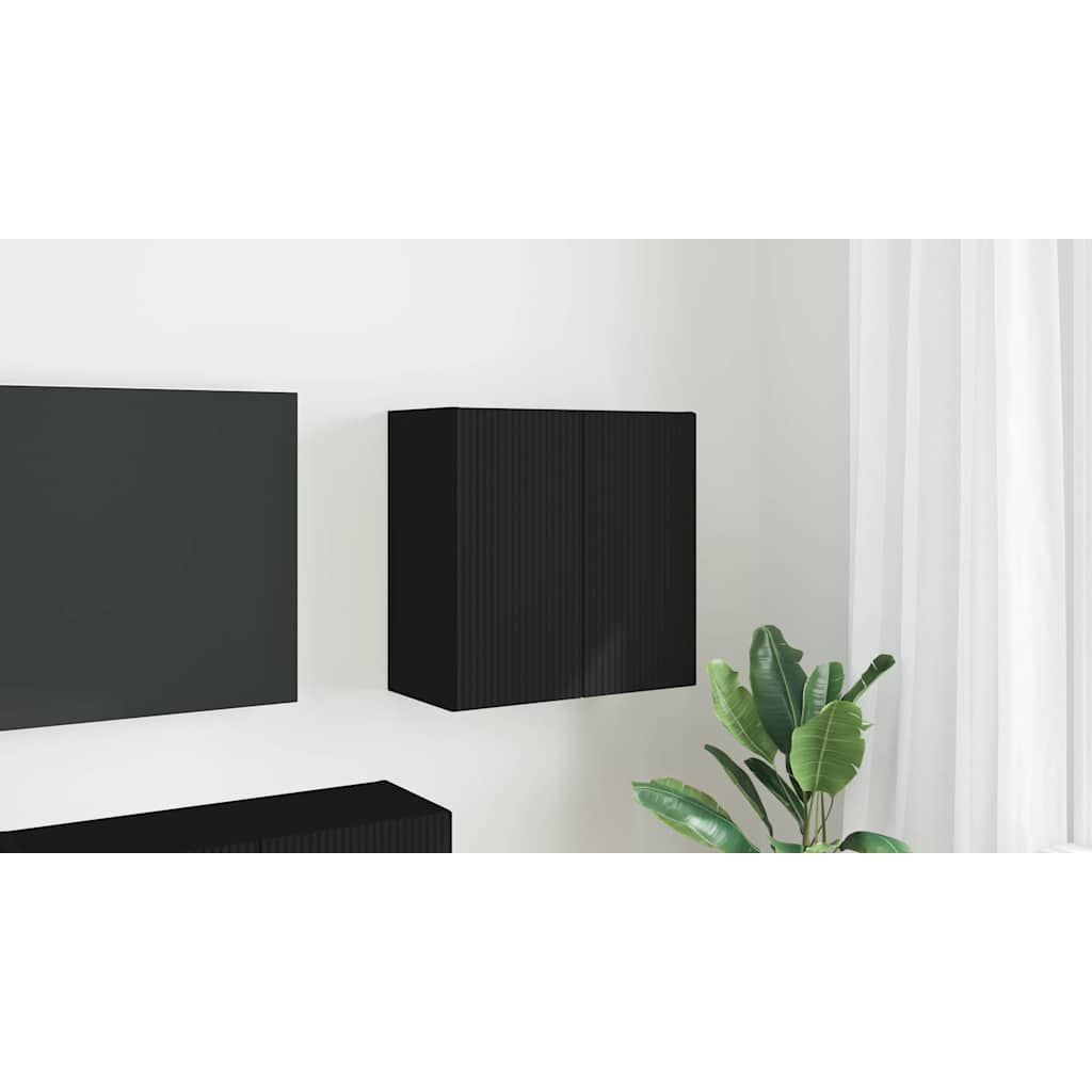 TV Wall Cabinet Black 59.5 x 31 x 60 cm Engineered Wood