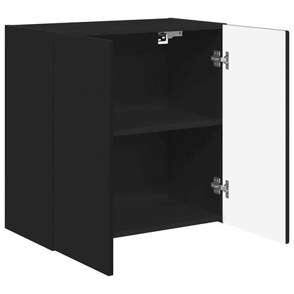 TV Wall Cabinet Black 59.5 x 31 x 60 cm Engineered Wood
