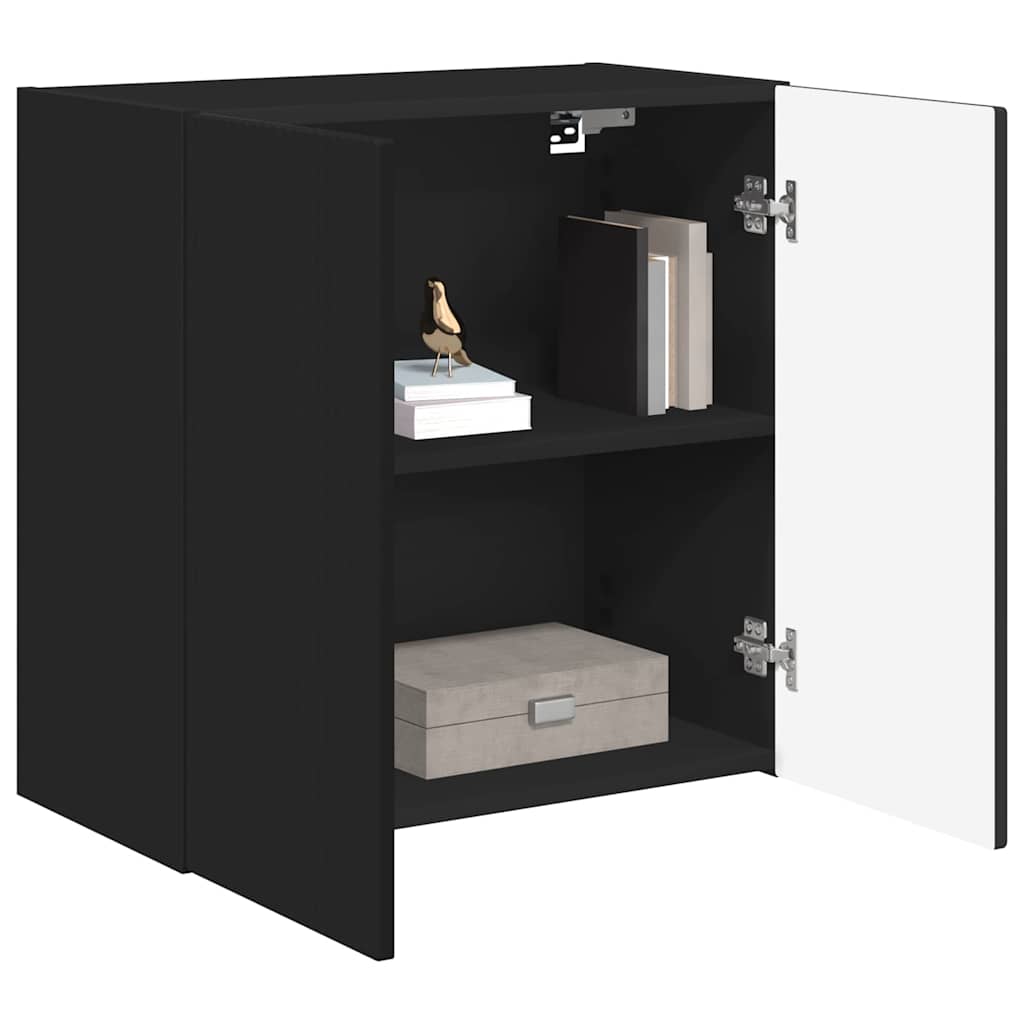 TV Wall Cabinet Black 59.5 x 31 x 60 cm Engineered Wood