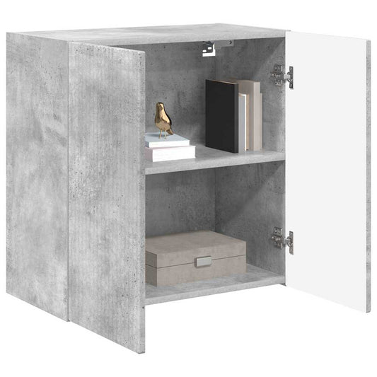 TV Wall Cabinet Concrete Grey 59.5 x 31 x 60 cm Engineered Wood