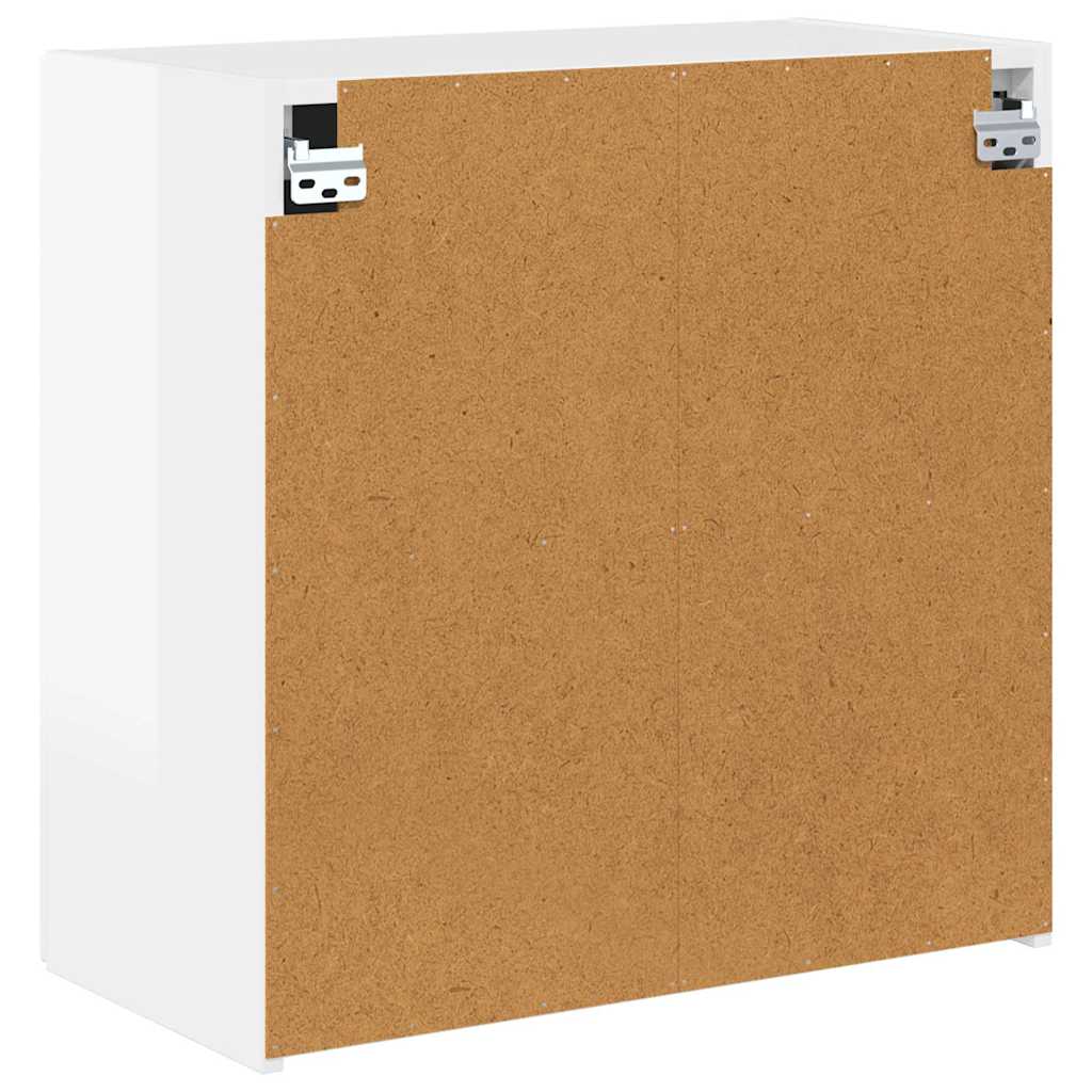 TV Wall Cabinet Wall-mounted High Gloss White 59.5 x 31 x 60 cm