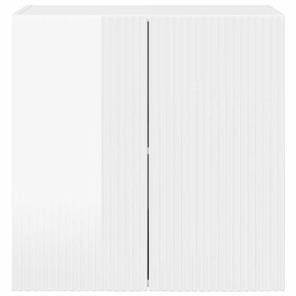 TV Wall Cabinet Wall-mounted High Gloss White 59.5 x 31 x 60 cm