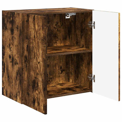 TV Wall Cabinet Smoked Oak 59.5 x 31 x 60 cm Engineered Wood
