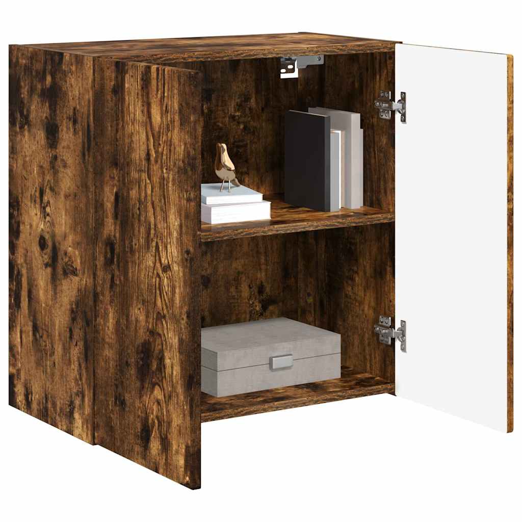 TV Wall Cabinet Smoked Oak 59.5 x 31 x 60 cm Engineered Wood