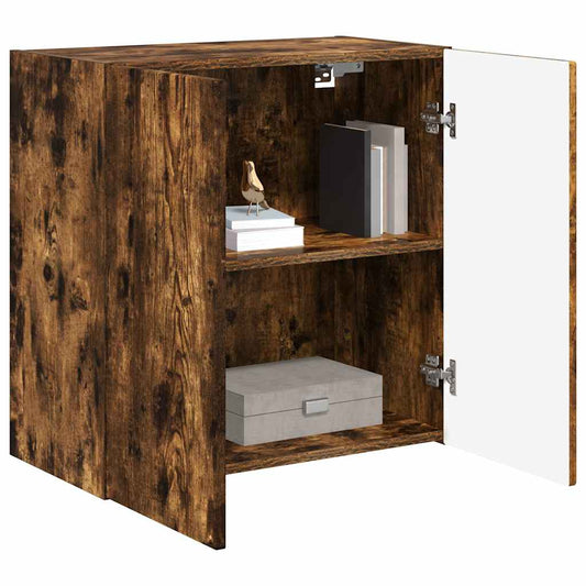 TV Wall Cabinet Smoked Oak 59.5 x 31 x 60 cm Engineered Wood