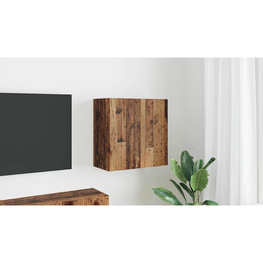 TV Wall Cabinet Old Wood 59.5 x 31 x 60 cm Engineered Wood