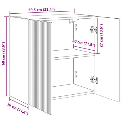 TV Wall Cabinet Old Wood 59.5 x 31 x 60 cm Engineered Wood