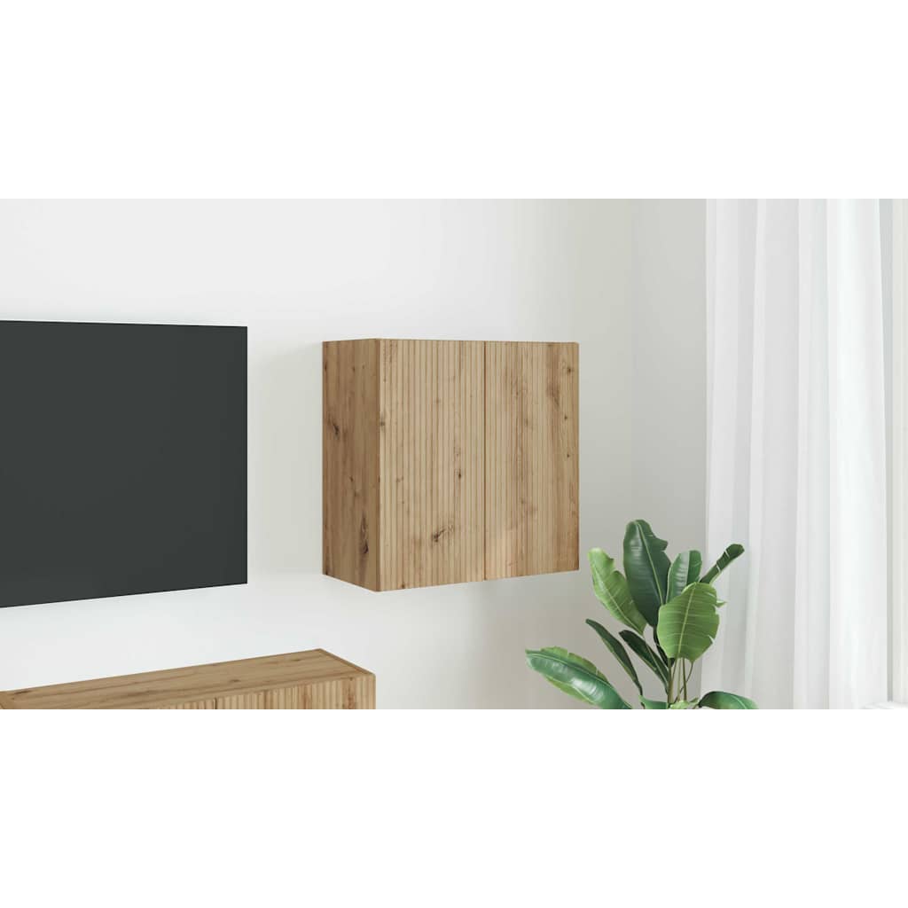 TV Wall Cabinet Artisan Oak 59.5 x 31 x 60 cm Engineered Wood
