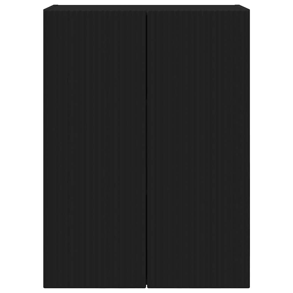 TV Wall Cabinet Black 59.5 x 31 x 80 cm Engineered Wood