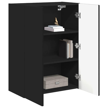 TV Wall Cabinet Black 59.5 x 31 x 80 cm Engineered Wood