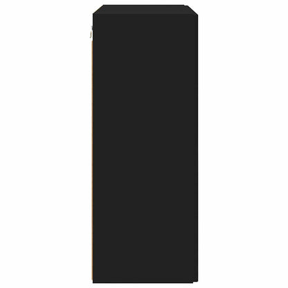 TV Wall Cabinet Black 59.5 x 31 x 80 cm Engineered Wood