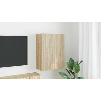 TV Wall Cabinet Sonoma Oak 59.5 x 31 x 80 cm Engineered Wood