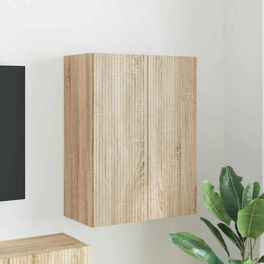 TV Wall Cabinet Sonoma Oak 59.5 x 31 x 80 cm Engineered Wood