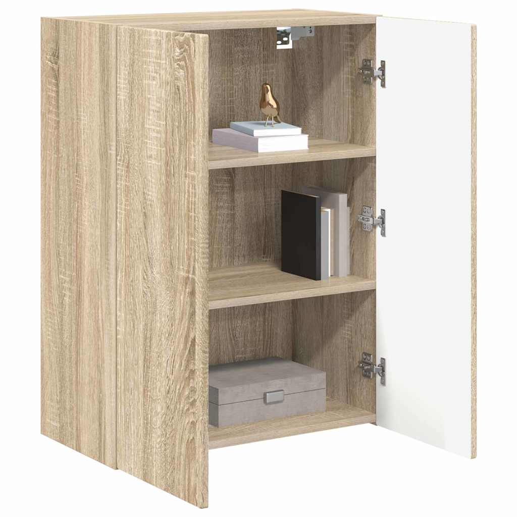 TV Wall Cabinet Sonoma Oak 59.5 x 31 x 80 cm Engineered Wood