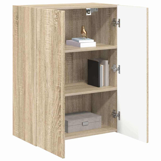 TV Wall Cabinet Sonoma Oak 59.5 x 31 x 80 cm Engineered Wood