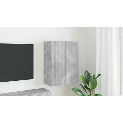 TV Wall Cabinet Concrete Grey 59.5 x 31 x 80 cm Engineered Wood