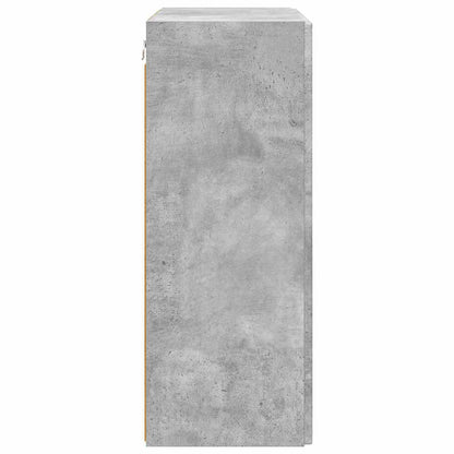 TV Wall Cabinet Concrete Grey 59.5 x 31 x 80 cm Engineered Wood
