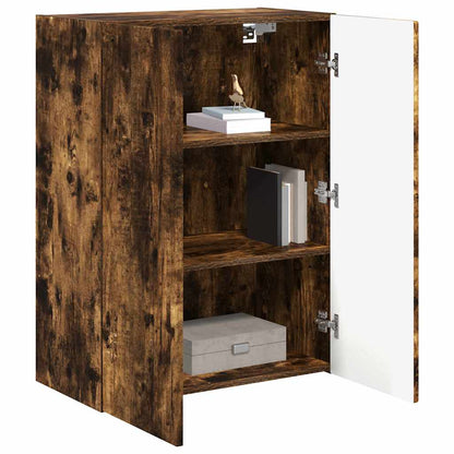 TV Wall Cabinet Smoked Oak 59.5 x 31 x 80 cm Engineered Wood