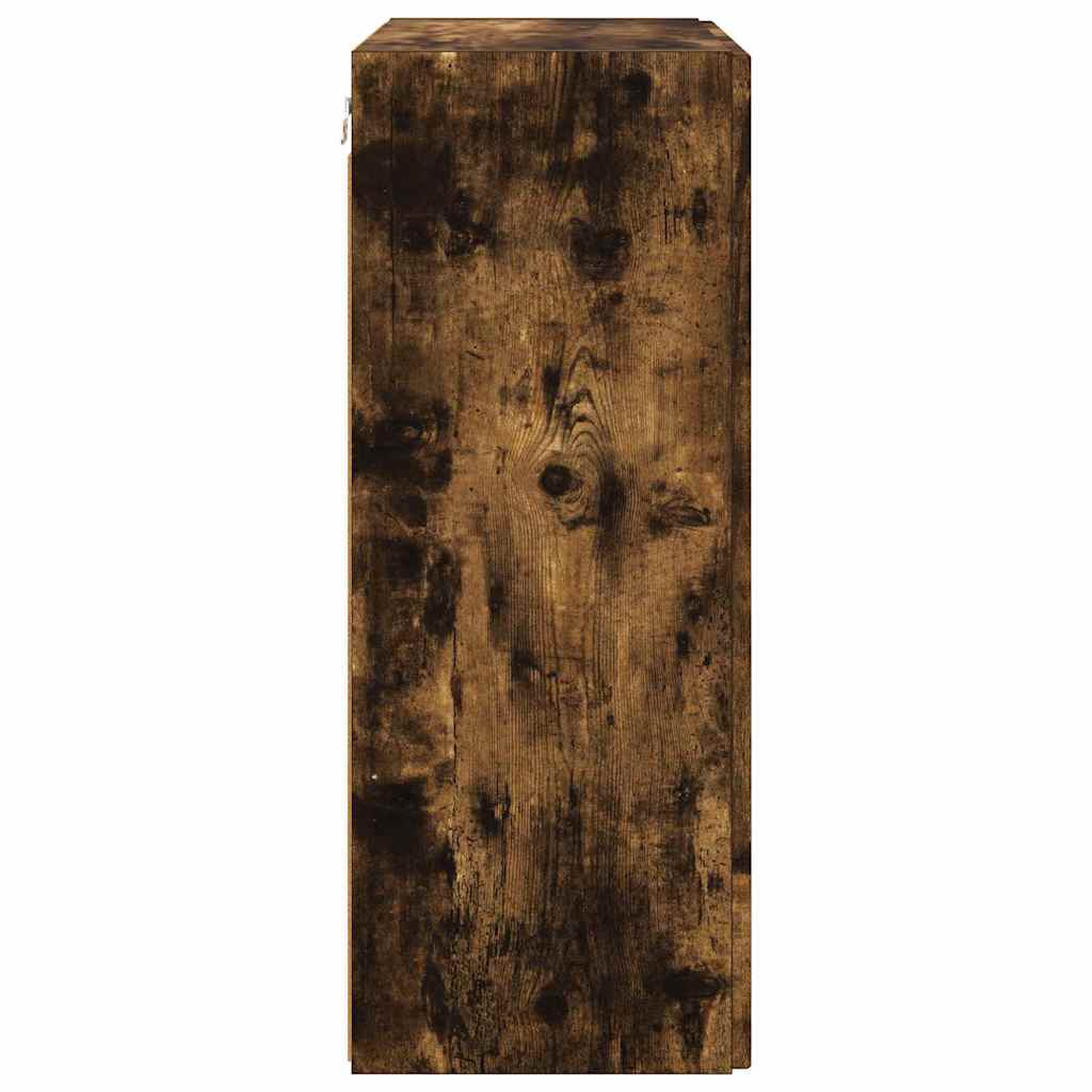 TV Wall Cabinet Smoked Oak 59.5 x 31 x 80 cm Engineered Wood