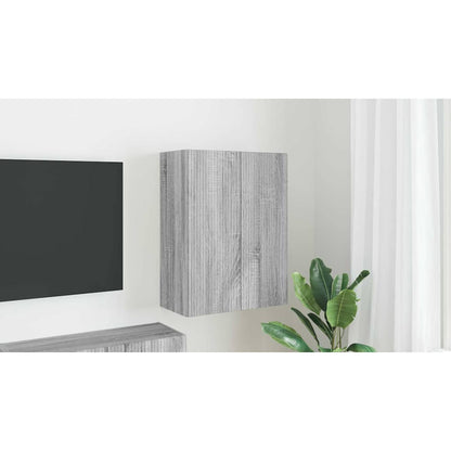 TV Wall Cabinet Grey Sonoma 59.5 x 31 x 80 cm Engineered Wood