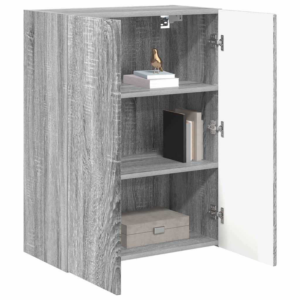 TV Wall Cabinet Grey Sonoma 59.5 x 31 x 80 cm Engineered Wood