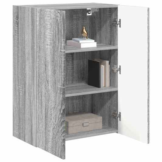 TV Wall Cabinet Grey Sonoma 59.5 x 31 x 80 cm Engineered Wood
