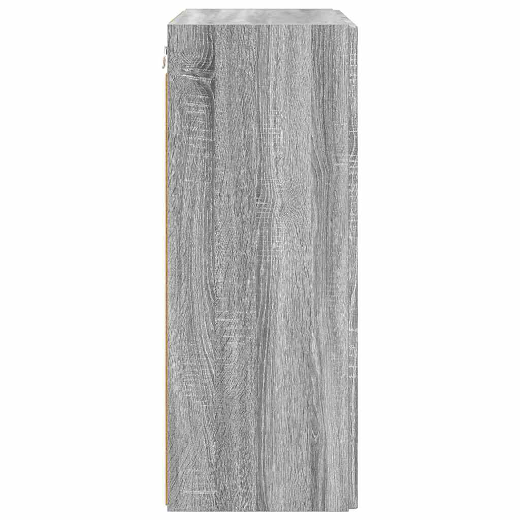 TV Wall Cabinet Grey Sonoma 59.5 x 31 x 80 cm Engineered Wood