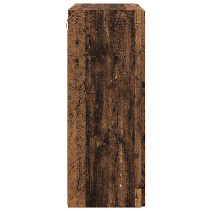 TV Wall Cabinet Old Wood 59.5 x 31 x 80 cm Engineered Wood