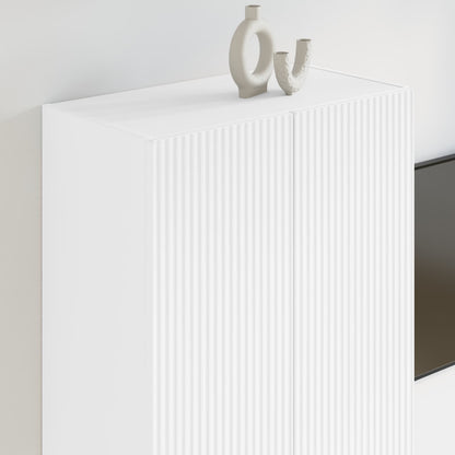 TV Wall Cabinet White 59.5 x 31 x 100 cm Engineered Wood