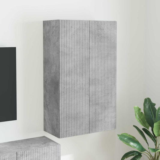 TV Wall Cabinet Wall-mounted Concrete Grey 59.5 x 31 x 100 cm